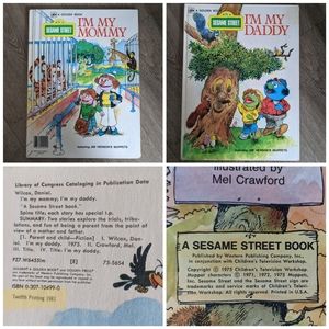 VTG I'm My Mommy I'm My Daddy Sesame Street Book